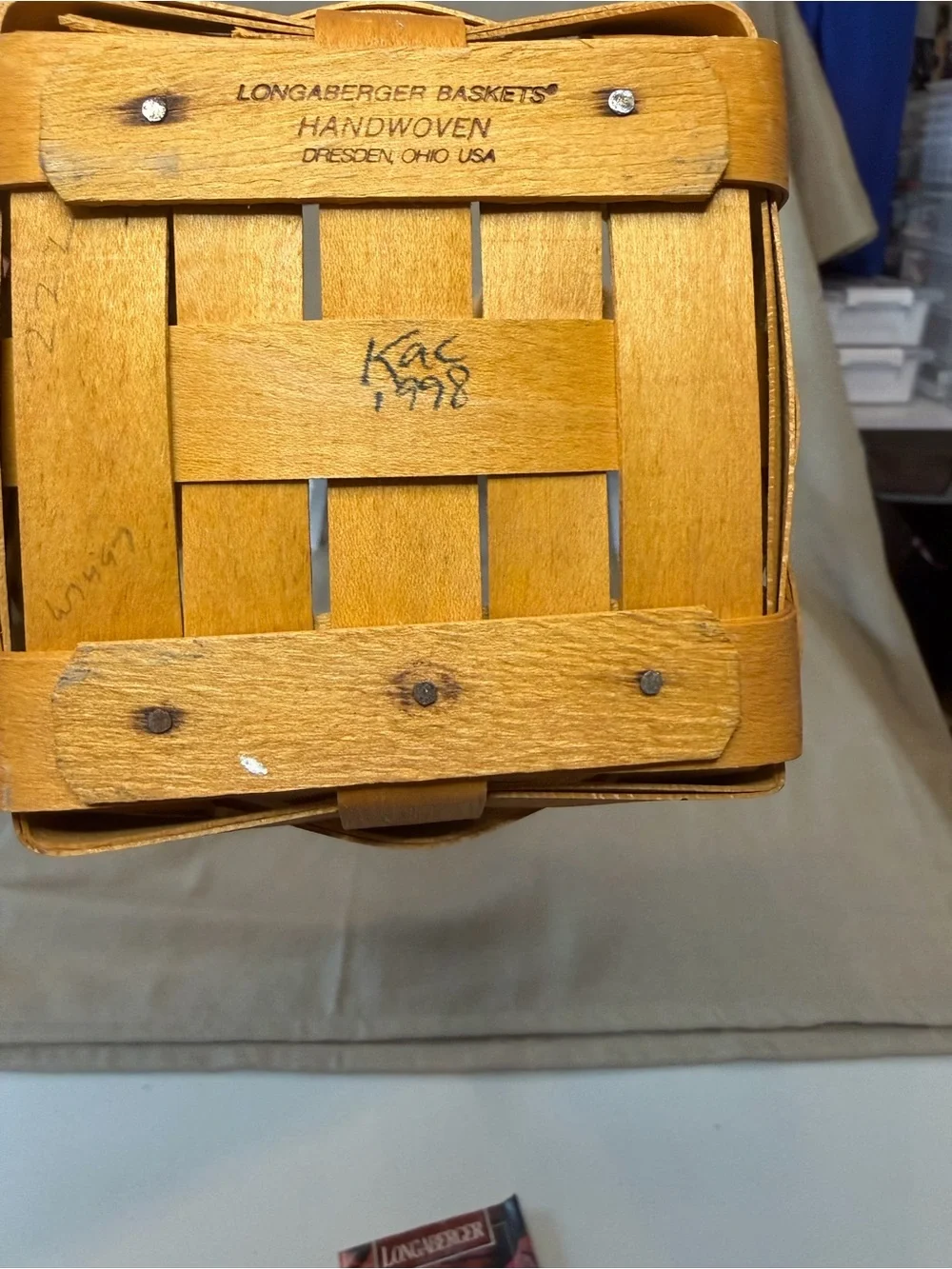 Longaberger Honey-Tone Woven Storage Baskets (Pair)